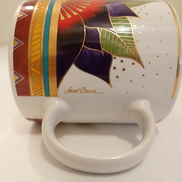 Laurel Burch Coffee Mug Cup Celestial Lotus Abstract Floral Gold Metalli… - Picture 2 of 5